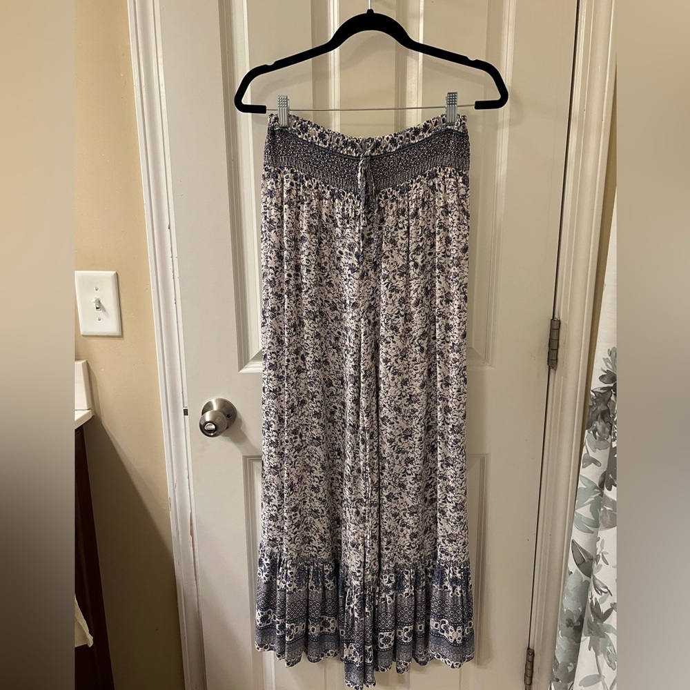 Mustard Seed-Floral Wide-Leg Flowy Pants-Size M